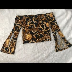 Fashionova “Golden glam treasure top”. Crop top